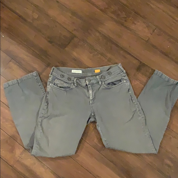 Pilcro and the Letterpress Denim - Anthro Pilcro Gray  straight leg low rise pants
